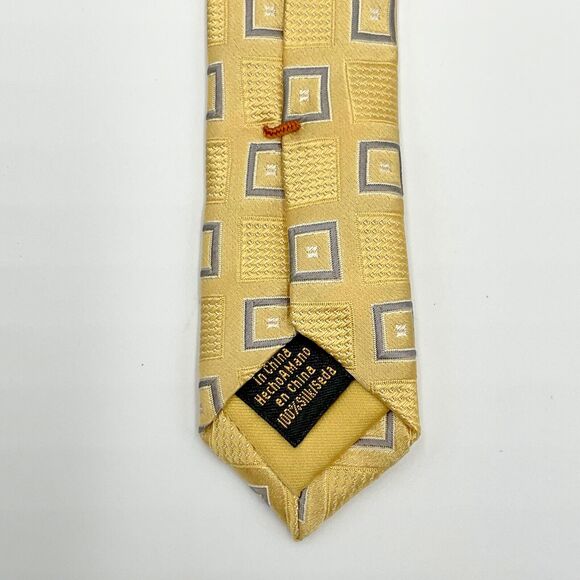 Donald J. Trump Tie Luxury Geometric Gold Silk‎ Signature 60" President Designer - Picture 5 of 6